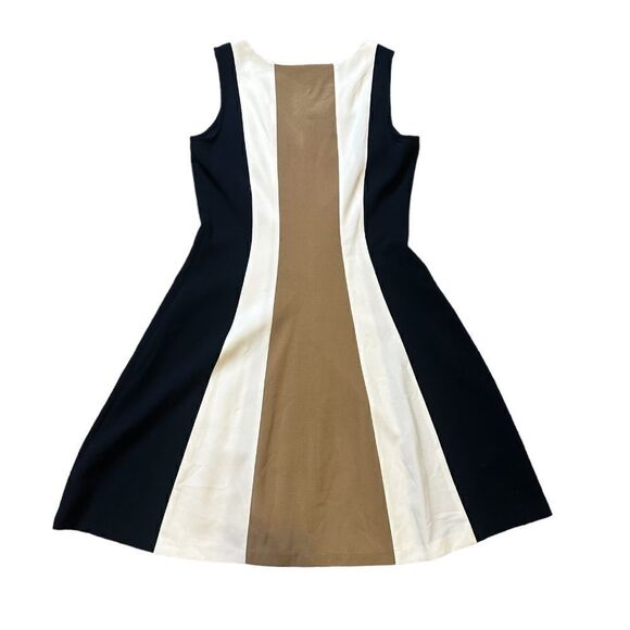 Ann Taylor Colorblock Zipper Front Fit & Flare Style Career Dress Size 8 NWT - Picture 5 of 12